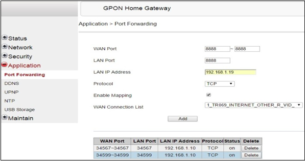 Hướng dẫn NAT PORT Camera Modem Gpon FPTelecom